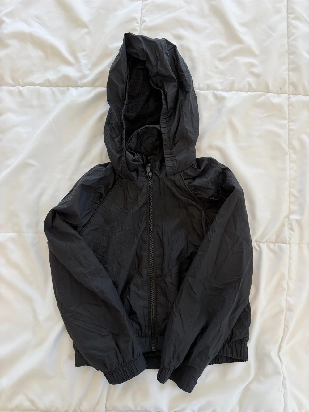 all in motion Black Hooded Rain Jacket for Kids